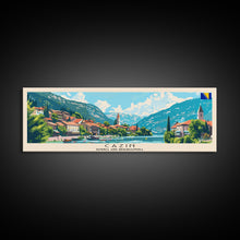Cargar imagen en el visor de la galería, Cazin Bosnia Travel Art, City Art, Framed Canvas Print or Metal Wall Art, Europe Travel Poster, Panoramic Wall Art, Extra Wide Wall Art
