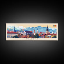 Load image into Gallery viewer, Craiova Romania Travel Print Wall Art, Panoramic City Art, Travel Art, Wall Decor, Vacation Gift, Framed Canvas Print Or Metal Art
