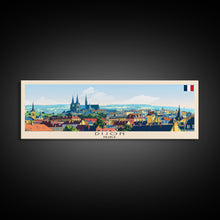 Load image into Gallery viewer, Dijon France Travel Art, City Art, Framed Canvas Print or Metal Wall Art, Europe Travel Poster, Panoramic Wall Art, Extra Wide Wall Art
