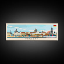Load image into Gallery viewer, Dresde Germany Travel Art, City Art, Framed Canvas Print or Metal Wall Art, Europe Travel Poster, Panoramic Wall Art, Extra Wide Wall Art
