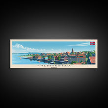 Carregar imagem no visualizador da galeria, Fredrikstad Norway Travel Art, City Art, Framed Canvas Print or Metal Wall Art, Europe Travel Poster, Panoramic Wall Art, Extra Wide Wall Art
