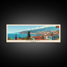 Carregar imagem no visualizador da galeria, Funchal Portugal Travel Print Wall Art, Panoramic City Art, Travel Art, Wall Decor, Vacation Gift, Framed Canvas Print Or Metal Art
