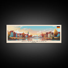 Carregar imagem no visualizador da galeria, Gelsenkirchen Germany Panoramic Travel Poster, Framed Canvas Print or Metal Wall Art, Travel Art, Home Decor, Panoramic Painting, Midcentury Art
