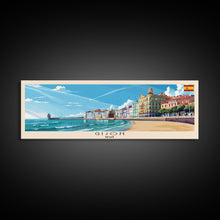 Carregar imagem no visualizador da galeria, Gijón Spain Travel Print Wall Art, Panoramic City Art, Travel Art, Wall Decor, Vacation Gift, Framed Canvas Print Or Metal Art
