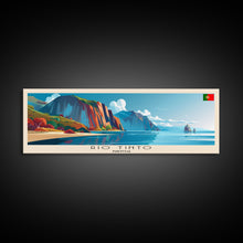 Load image into Gallery viewer, Rio Tinto Panoramic Travel Poster, Framed Canvas Print or Metal Wall Art, Travel Art, Home Decor, Panoramic Painting, Midcentury Art
