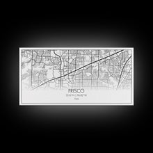 Load image into Gallery viewer, Frisco City Map, Texas Map, Map Art, Minimalist Art, Wall Art, Canvas Art, Black And White Art, College Student Gift, Man Cave Décor, Prints
