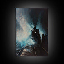 Load image into Gallery viewer, Mysterious Spooky Carnival Tent Framed Canvas Print, Halloween Wall Art, Haunted House Decor, Ghostly Home Decoration, Halloween Art
