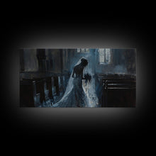 Load image into Gallery viewer, The Ghostly Pride, Framed Canvas Print, Dark Academia Oil Painting, Victorian Style Halloween Art
