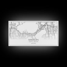 Load image into Gallery viewer, Madison City Map, Wisconsin Map, Map Art, Modern Art, Wall Art, Canvas Art, Unique Gifts, Large Wall Art, College Décor, Room Décor, Prints
