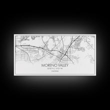 Load image into Gallery viewer, Moreno Valley City Map, California Map, Map Art, Minimalist Wall Art, Wall Art, Canvas Art, Horizontal Print, PHD Graduation Gift, Office
