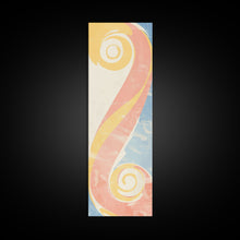 Load image into Gallery viewer, Abstract Patterns Swirling Japanese Design In Ukiyo-e Art On Framed Canvas Print Tall Skinny Wood Block Modern Wall Decor
