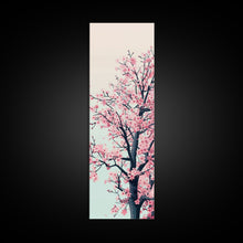 Load image into Gallery viewer, Delicate Cherry Blossom Tree In Full Bloom Against A Soft Gradient Background For Elegant Wall Art Framed Canvas Print
