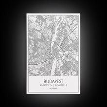 Carregar imagem no visualizador da galeria, Budapest Street Map, Hungary Map, City Map Art, Modern Art, Wall Art, Canvas Print, Canvas Wall Art, Bedroom Art, New Home Gift, Travel Art

