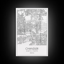 Cargar imagen en el visor de la galería, Chandler Street Map, Arizona Map, City Map Art, Modern Art, Wall Art, Canvas Print, Canvas Wall Art, Home Office Art, Housewarming Gift
