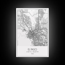 Load image into Gallery viewer, El Paso Street Map, Texas Map, City Map Art, Minimalist Art, Wall Art, Canvas Print, Living Room Wall Art, Travel Art Print, Gift For Dad
