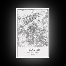 Load image into Gallery viewer, Islamabad Street Map, Pakistan Map, City Map Art, Minimalist Art, Wall Art, Canvas Print, Travel Lover Gift, Living Room Art, Travel Prints
