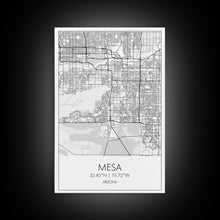 Load image into Gallery viewer, Mesa Street Map, Arizona Map, City Map Art, Modern Art, Wall Art, Canvas Print, Travel Wall Print, Bedroom Wall Art, Gift For Women
