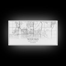 Load image into Gallery viewer, Sioux Falls City Map, South Dakota Art, Map Print, Modern Wall Art, Wall Art, Canvas Art, Large Wall Art, Unique Wall Décor, Office Prints
