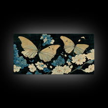 Carregar imagem no visualizador da galeria, Butterfly canvas part, beautiful butterfly wall art, wall art for girls, living room art, guest room art
