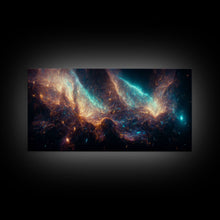 Carregar imagem no visualizador da galeria, Galaxy canvas print, trippy stars and night sky, universe, cool wall art, unique wall art
