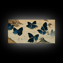 Carregar imagem no visualizador da galeria, Butterfly canvas part, beautiful butterfly wall art, wall art for girls, living room art, guest room butterfly art
