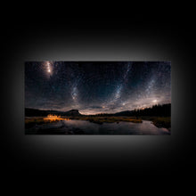 Cargar imagen en el visor de la galería, Stars Night Sky Galaxy River Lake Landscape Fine Art Print, Wall Art Print, Wall Décor, Wall Poster
