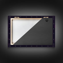 Load image into Gallery viewer, Zebra running through the plains, synthwave art, framed canvas print, framed wall art
