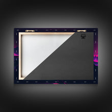 Cargar imagen en el visor de la galería, Cityscape Bridge Full Moon Purple Night Fine Art Print, Wall Decor, Wall Art Print, Wall Poster
