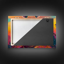 Load image into Gallery viewer, Cute Koala bear at sunset, vaporwave animal art, framed canvas print, framed wall art, ready to hang, synthwave art
