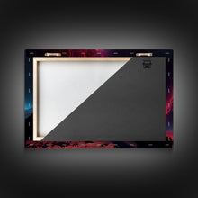 Cargar imagen en el visor de la galería, Colorful Galaxy Full of Stars, Framed Canvas Print, Unique Wall Art, Large Format Art, Retro Synthwave Style Space Art
