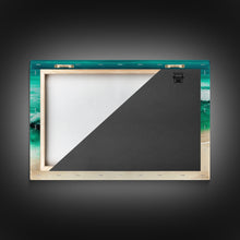 Carregar imagem no visualizador da galeria, Canvas Print, Painting of Emerald Green Waves, Framed Canvas Art, whimsical ocean art, framed wall art
