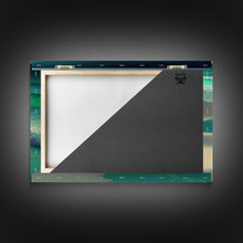 Carregar imagem no visualizador da galeria, Canvas Print, Painting of Emerald Green Waves, Framed Canvas Art
