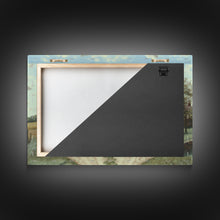 Load image into Gallery viewer, Cottage Oil Painting Framed Canvas Print | Rustic Wall Art | Vintage Muted Print | Farmhouse | Boho Style | Minimalist
