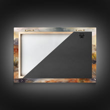 Carregar imagem no visualizador da galeria, Extra Large Wall Art, Desert Landscape Painting Framed Canvas Print, Metal Art, Wood Framed Original Art, Living Room Decor, Landscape Art
