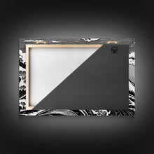 Carregar imagem no visualizador da galeria, Black and White Wave Canvas Print, Hokusai Inspired Wall Art, Japanese Style Wall Art, Living Room Home Decor, Unique Wall Art
