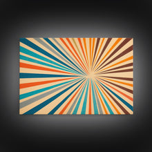 Carregar imagem no visualizador da galeria, Mid Century Modern Art - Panoramic Canvas Print - Retro Loft Art - Large Wall Art Painting - Geometric Abstract Art - MCM Art
