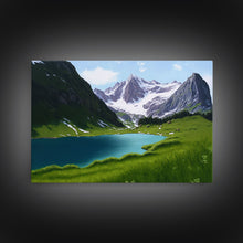 Carregar imagem no visualizador da galeria, Calm and Serene Landscape Painting, Framed Canvas  Print, Canvas Art, Framed wall decor, living room wall art
