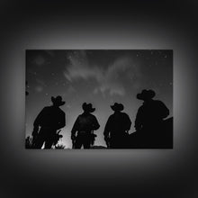 Load image into Gallery viewer, Cowboy Prints Framed Wall Art, Western Decor, Farmhouse Decor, Cowboy Photography, Gloss Metal Wall Art, Wood Framed Rustic Decor

