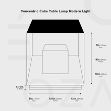 Carregar imagem no visualizador da galeria, Concentric Cube Table Lamp Modern Light
