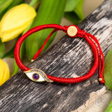 Carregar imagem no visualizador da galeria, Eye of Spiritual Protection - Four-Strand Red String Bracelet
