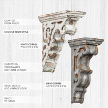 Load image into Gallery viewer, Antique Inspired Distressed Wooden Corbel, Pick Your Style
