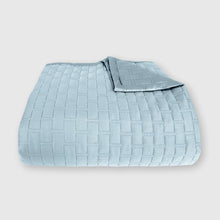 Load image into Gallery viewer, Bamboo Quilted Coverlet- Sky - Final Sale/No Returns
