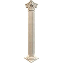 Load image into Gallery viewer, Crema Marfil Marble Corinthian Greek Hand-carved Column (W)20&quot; (L)20&quot; (H)109&quot;
