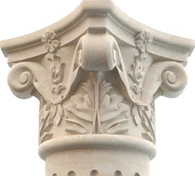Load image into Gallery viewer, Crema Marfil Marble Corinthian Greek Hand-carved Column (W)20&quot; (L)20&quot; (H)109&quot;
