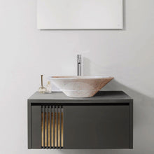 Load image into Gallery viewer, Crema Marfil Marble Natural Stone V-Shape Tapered Above Vanity Bathroom Sink High-Gloss Polished
