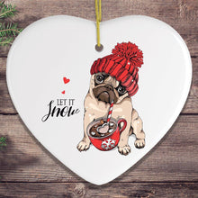 Carregar imagem no visualizador da galeria, Cute Christmas Pug Ornament
