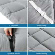 Load image into Gallery viewer, Cot Mattress Topper (Improved Thickness), Quilted Cot Pads for Camping, Soft Comfortable Sleeping Cot Mattress Pad Only, Camping Mattress Pad 75&quot;x30&quot;
