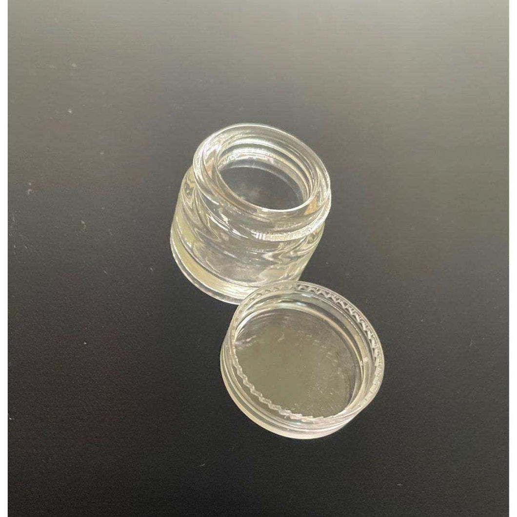 5mL Clear Glass Jar Concentrate Container Screw Top Lid Cosmetic Make Up Oil Wax