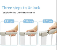 Load image into Gallery viewer, Qmon Baby Gate for Stairs, Auto Close Safety Baby Gates, Extra Tall and Wide Child Gate, Easy Walk Thru Durability Dog Gates for The House, Doorways.
