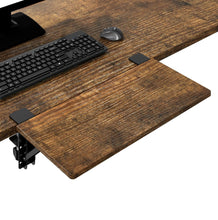 Load image into Gallery viewer, BONTEC Small Ergonomics Desk Extender Tray, 20x9.5 Inch Table Mount Arm Rest Shelf, 90° Foldable Keyboard Tray Platform, Clamp on Computer Arm Rest fo
